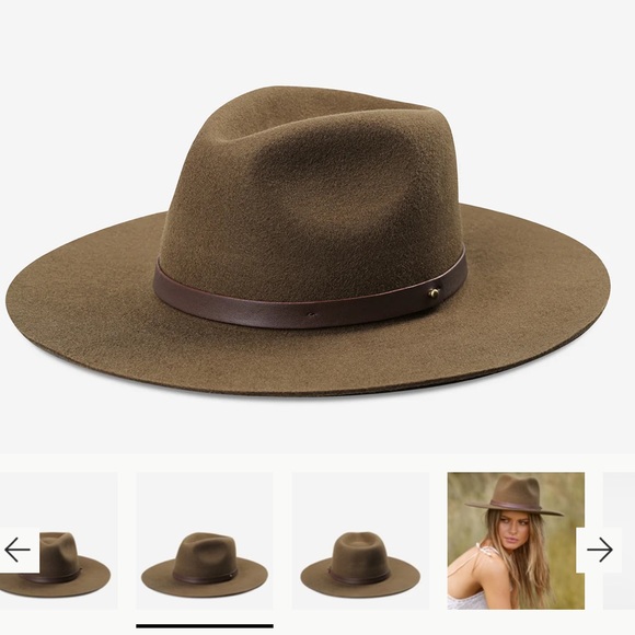 forest green size m/l adjustable wool fedora hat. - Picture 2 of 6